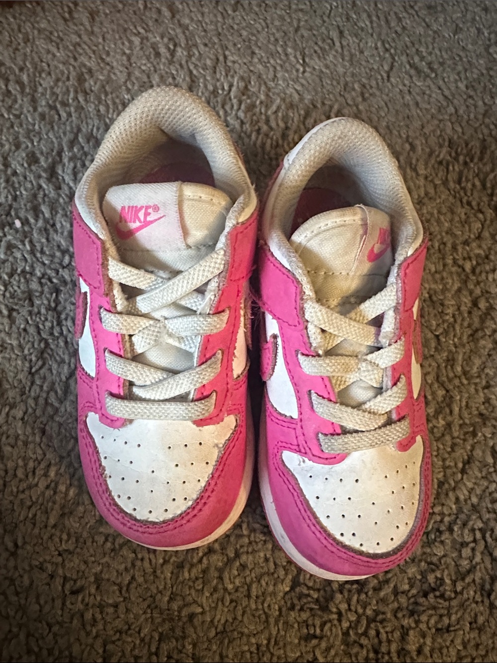 Nike Kids' Pink and White Athletic Sneakers